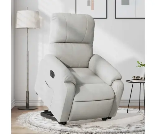 Atsistojantis Elektrinis Krėslas, Pilkas, Mikropluošto Audinys