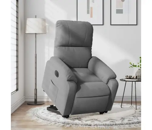 Elektrisks Krēsls, Tumši Pelēks Mikrošķiedras Audums Vidaxl