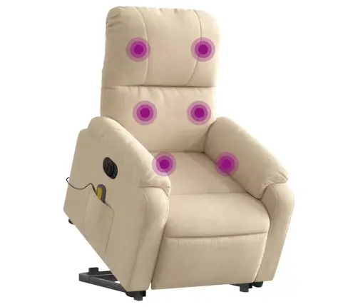 Elektriline Püsti Tõusmist Toetav Massaažitool, Kreemjas