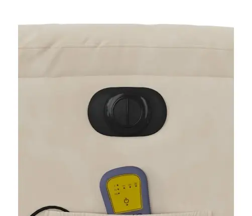 Elektrisks Masāžas Krēsls, Paceļams, Bēšs Mikrošķiedras Audums Vidaxl