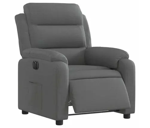 Elektrisks Atpūtas Krēsls, Atgāžams, Tumši Pelēks Audums Vidaxl