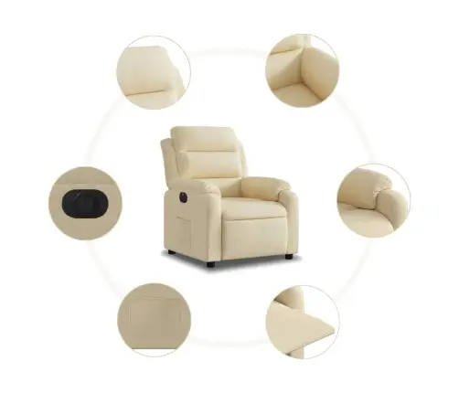 Elektriline Tugitool, Kreemjas, Kangas