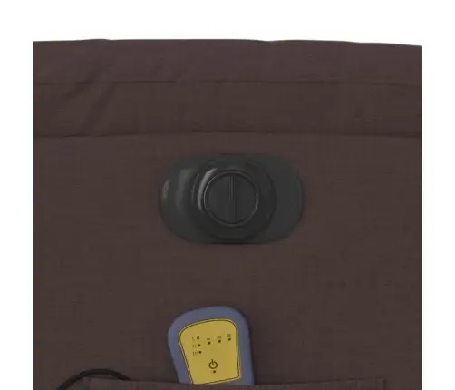 Elektrisks Masāžas Krēsls, Atgāžams, Tumši Brūns Audums Vidaxl