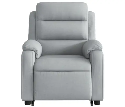 Atpūtas Krēsls, Paceļams, Atgāžams, Gaiši Pelēks Audums Vidaxl