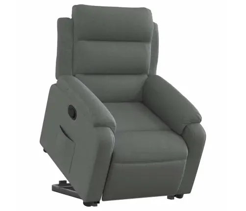 Atpūtas Krēsls, Paceļams, Atgāžams, Tumši Pelēks Audums Vidaxl