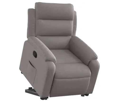 Atpūtas Krēsls, Paceļams, Atgāžams, Pelēkbrūns Audums Vidaxl
