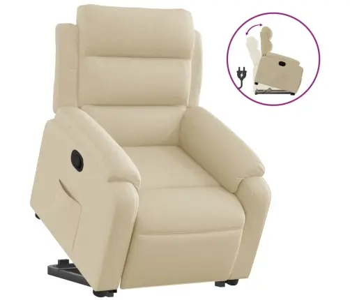 Atpūtas Krēsls, Paceļams, Atgāžams, Krēmkrāsas Audums Vidaxl Atpūtas Krēsls, Paceļams, Atgāžams, Krēmkrāsas Audums Vidaxl