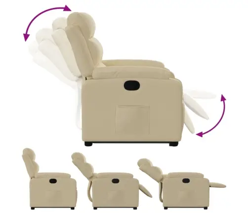 Atpūtas Krēsls, Paceļams, Atgāžams, Krēmkrāsas Audums Vidaxl Atpūtas Krēsls, Paceļams, Atgāžams, Krēmkrāsas Audums Vidaxl