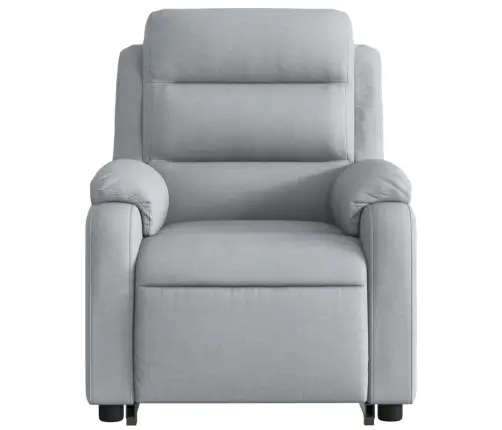 Masāžas Krēsls, Paceļams, Atgāžams, Gaiši Pelēks Audums Vidaxl