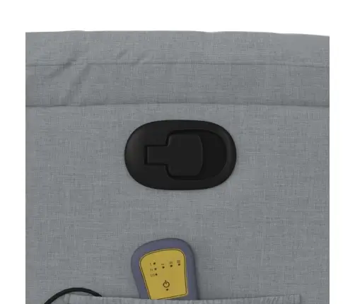 Masāžas Krēsls, Paceļams, Atgāžams, Gaiši Pelēks Audums Vidaxl