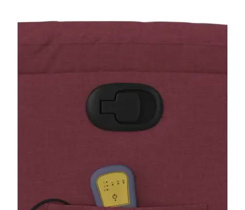 Masāžas Krēsls, Paceļams, Atgāžams, Vīnsarkans Audums Vidaxl