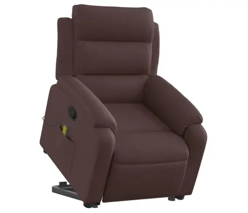 Masāžas Krēsls, Paceļams, Atgāžams, Tumši Brūns Audums Vidaxl