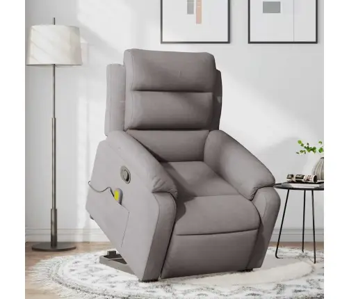 Atsistojantis Atlošiamas Masažinis Krėslas, Taupe, Audinys Atsistojantis Atlošiamas Masažinis Krėslas, Taupe, Audinys