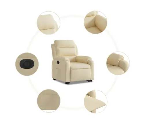 Elektriline Püstitõusmist Toetav Tugitool, Kreemjas, Kangas