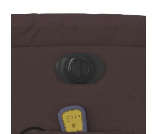 Elektrisks Masāžas Krēsls, Paceļams, Atgāžams, Brūns Audums Vidaxl