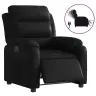 Elektrinis Atlošiamas Krėslas, Juodos Spalvos, Dirbtinė Oda