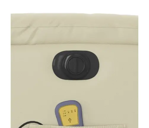 Elektrinis Atlošiamas Masažinis Krėslas, Kreminis, Dirbtinė Oda