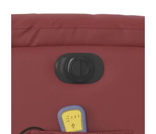 Elektrisks Masāžas Krēsls, Atgāžams, Vīnsarkana Mākslīgā Āda Vidaxl