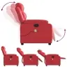 Elektrisks Masāžas Krēsls, Atgāžams, Sarkana Mākslīgā Āda Vidaxl