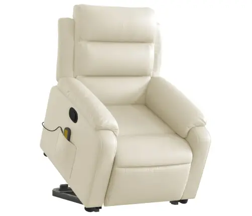 Masāžas Krēsls, Paceļams, Atgāžams, Krēmkrāsas Mākslīgā Āda Vidaxl