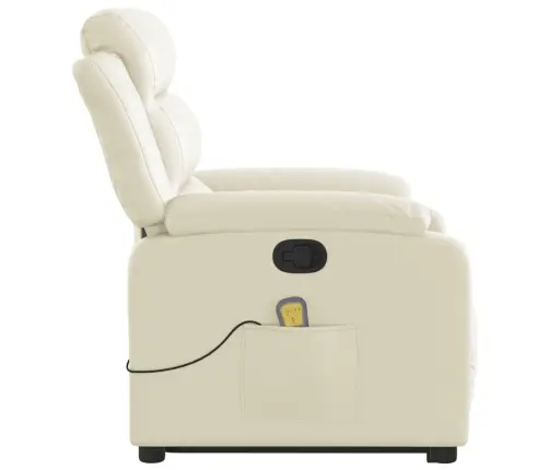 Masāžas Krēsls, Paceļams, Atgāžams, Krēmkrāsas Mākslīgā Āda Vidaxl