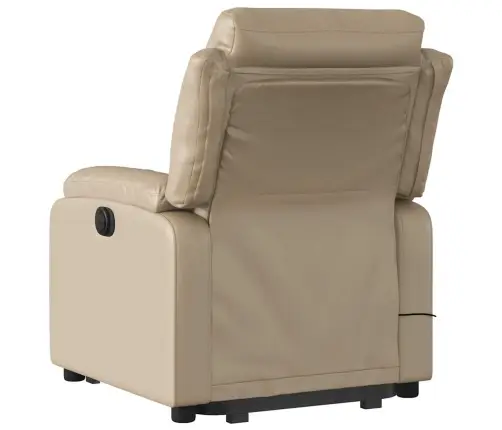 Masāžas Krēsls, Paceļams, Kapučīno Krāsas Mākslīgā Āda Vidaxl