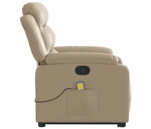 Masāžas Krēsls, Paceļams, Kapučīno Krāsas Mākslīgā Āda Vidaxl