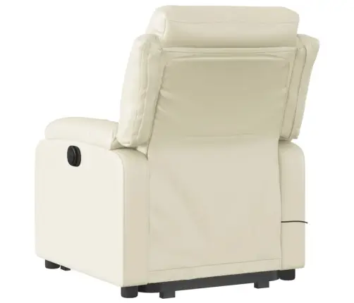 Elektrisks Masāžas Krēsls, Paceļams, Krēmkrāsas Mākslīgā Āda Vidaxl