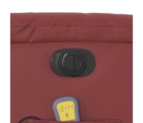 Elektrisks Masāžas Krēsls, Paceļams, Vīnsarkana Mākslīgā Āda Vidaxl