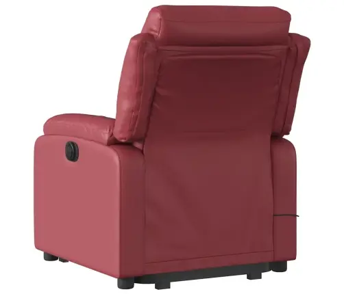 Elektrisks Masāžas Krēsls, Paceļams, Vīnsarkana Mākslīgā Āda Vidaxl