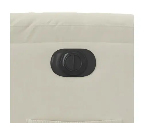 Elektrisks Atpūtas Krēsls, Atgāžams, Krēmkrāsas Samts Vidaxl