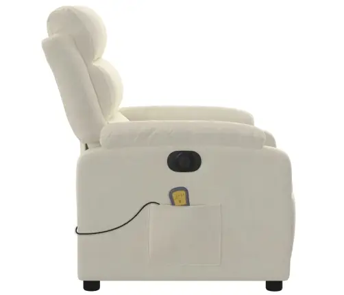 Elektrisks Masāžas Krēsls, Atgāžams, Krēmkrāsas Samts Vidaxl Elektrisks Masāžas Krēsls, Atgāžams, Krēmkrāsas Samts Vidaxl