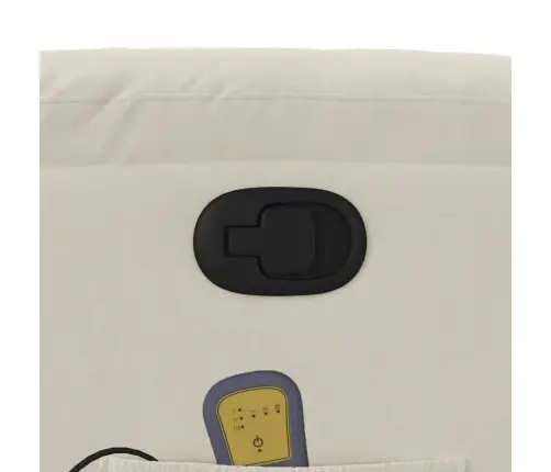 Masāžas Krēsls, Paceļams, Atgāžams, Krēmkrāsas Samts Vidaxl