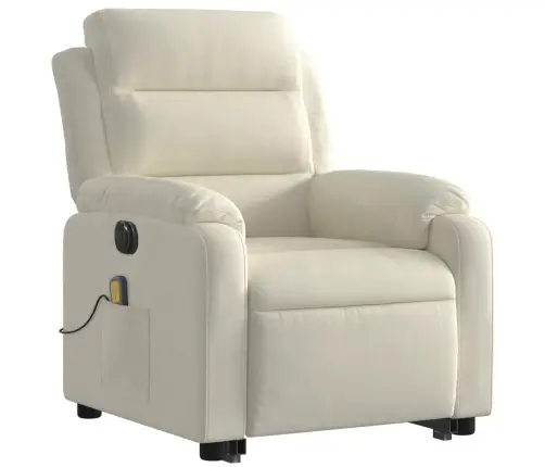 Elektrisks Masāžas Krēsls, Paceļams, Krēmkrāsas Samts Vidaxl Elektrisks Masāžas Krēsls, Paceļams, Krēmkrāsas Samts Vidaxl
