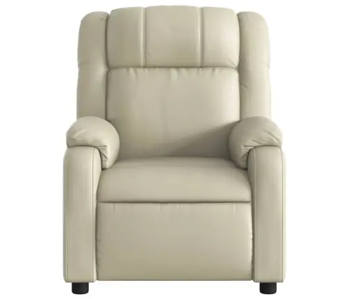 Elektrisks Atpūtas Krēsls, Atgāžams, Krēmkrāsas Mākslīgā Āda Vidaxl