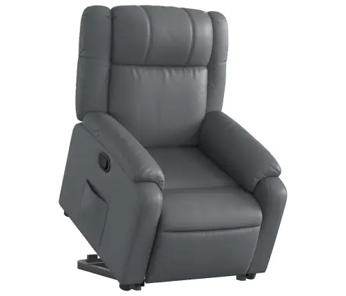 Atpūtas Krēsls, Paceļams, Atgāžams, Pelēka Mākslīgā Āda Vidaxl