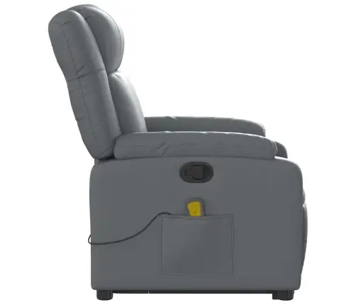 Püstitõusmist Toetav Massaažitool, Hall, Kunstnahk