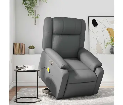 Püstitõusmist Toetav Massaažitool, Hall, Kunstnahk