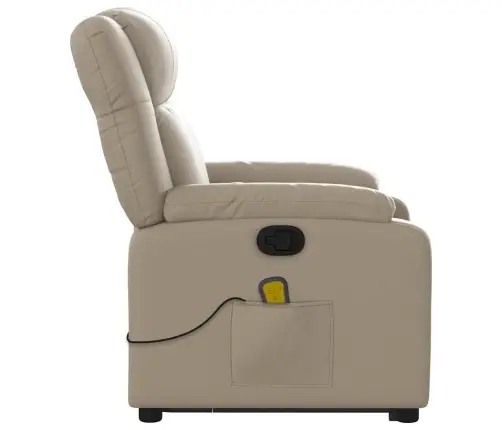 Masāžas Krēsls, Paceļams, Kapučīno Krāsas Mākslīgā Āda Vidaxl