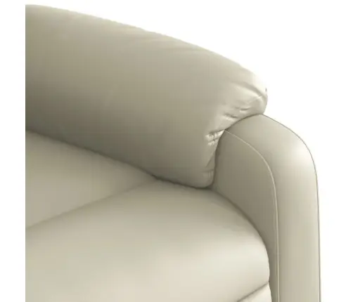 Elektrisks Atpūtas Krēsls, Paceļams, Krēmkrāsas Mākslīgā Āda Vidaxl