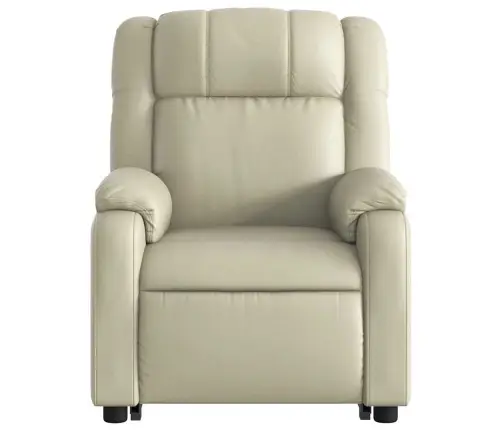 Elektrisks Masāžas Krēsls, Paceļams, Krēmkrāsas Mākslīgā Āda Vidaxl