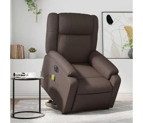 Elektrisks Masāžas Krēsls Paceļams/Atgāžams, Brūna Mākslīgā Āda Vidaxl Elektrisks Masāžas Krēsls Paceļams/Atgāžams, Brūna Mākslīgā Āda Vidaxl