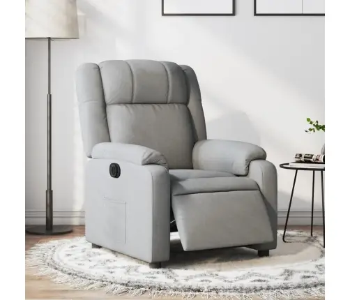Elektrisks Atpūtas Krēsls, Atgāžams, Gaiši Pelēks Audums Vidaxl