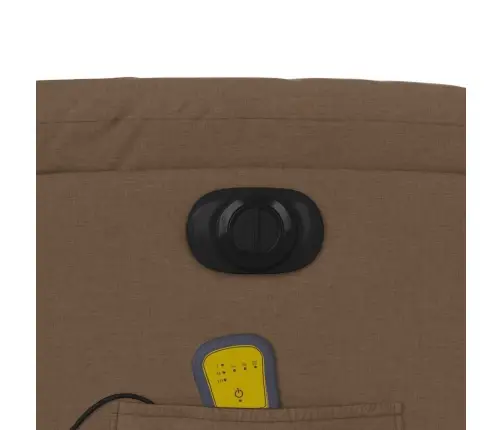 Elektrisks Masāžas Krēsls, Atgāžams, Brūns Audums Vidaxl