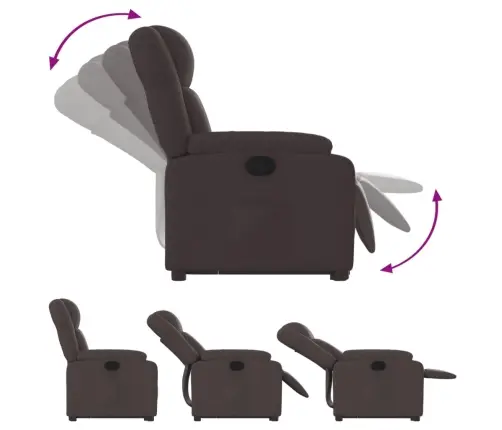 Püsti Tõusmist Toetav Tugitool, Tumepruun, Kangas