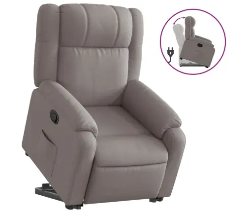 Püsti Tõusmist Toetav Tugitool, Pruunikashall, Kangas