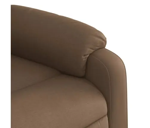 Atsistojantis Atlošiamas Masažinis Krėslas, Rudas, Audinys