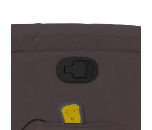 Masāžas Krēsls, Paceļams, Atgāžams, Tumši Brūns Audums Vidaxl