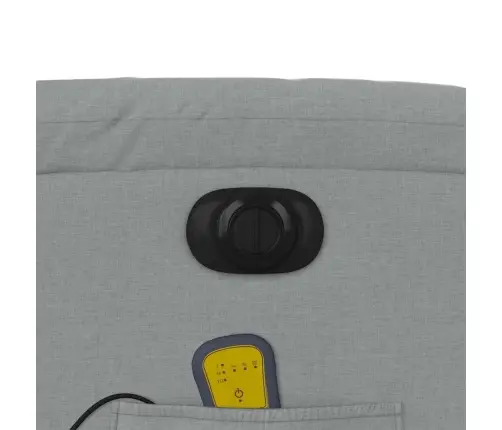 Elektrisks Masāžas Krēsls, Paceļams, Atgāžams, Pelēks Audums Vidaxl