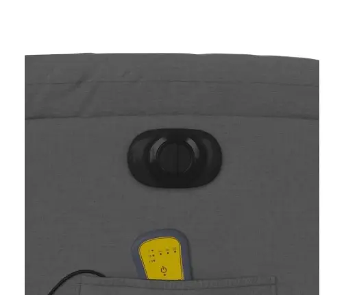 Elektrisks Masāžas Krēsls, Paceļams, Atgāžams, Pelēks Audums Vidaxl